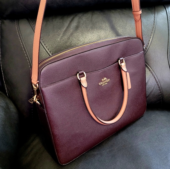 🏷SALE🏷💜🩷Coach Colorblock Latop Bag🩷💜 - Picture 5 of 11